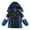 Blue, variant on lnmuld Kids Coats Boys Winter Jacket with Hood Windproof Zipper Outerwear for Toddler Kids Warm Thick Coats Solid Color Size:18-24 Months
