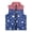 Blue Star, variant on Blue Sea Turtle Floral Kids Full Zip up Vest with Lightweight Polyester, Warm Sleeveless Stand Collar Outerwear for Winter and Fall