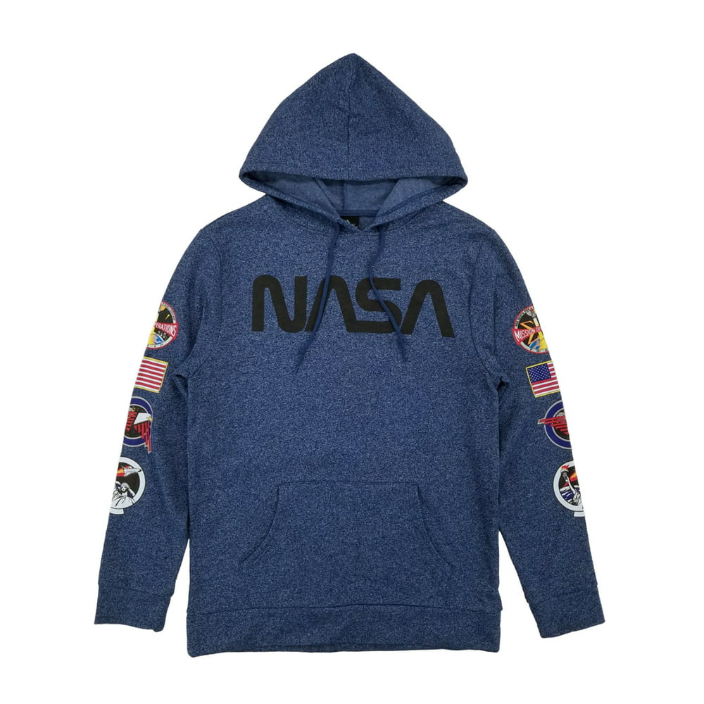 NASA - NASA Mens Navy Blue Heather Pullover Hoodie Sweatshirt - Walmart ...