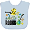 thumbnail image 3 of Inktastic Being Two Rocks- second birthday Boys or Girls Baby Bib, 3 of 4