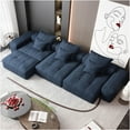 thumbnail image 3 of JERFIT Modern Large Sectional Sofa with Pillows, DIY Modular Chenille Fabric Couch, No Assembly Required, Blue Living Room Furniture, 3 of 9