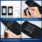 Rechargeable Electric Heated Socks for Men Women,4000mAh Battery Powered Unisex Warm Winter Heat Socks for Outdoor Riding Camping Hiking Motorcycle Skiing,Black ,M