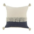 thumbnail image 1 of LR Home PILLO07660VINFFPL Fringe Festival Blue Color Block Square Throw Pillow - 20 x 20 in., 1 of 1