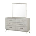 thumbnail image 4 of Roundhill Furniture Seluna 6-Drawer Bedroom Dresser with Mirror, Gray Oak Finish, 4 of 13