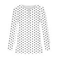 thumbnail image 5 of Bzhegqhd Women's Shirts Printed V-Neck Pullover Top Long Sleeve Slim Fit Blouse Casual Button Up Shirt Soft Stretch Knitted Fall Fashion Tops, 5 of 5
