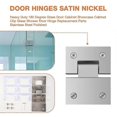 thumbnail image 2 of Heavy Duty 180 Degree Glass Door Cabinet Showcase Cabinet Clip Glass Shower Door Hinge Replacement, 2 of 3