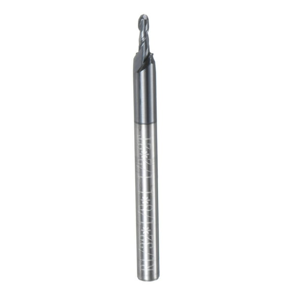 Uxcell Ball Nose End Mill 1/32" Radius 1/8" Shank Solid Carbide AlTiN Coated Upcut Spiral 2 Flutes