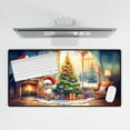 thumbnail image 4 of Merry Christmas Devon Rex Santa Hat Xmas Tree Winter Holiday Desk Mat Full Keyboard Mouse Pad Cat Lover Kitten Owner Gifts Large Mousepad - 01013, 4 of 5