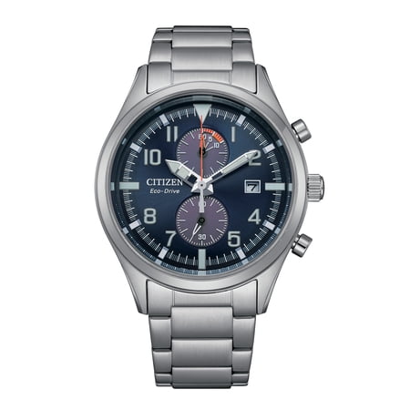Citizen Men's Eco-Drive Stainless Steel Blue Dial Chronograph Watch - CA7028-81L