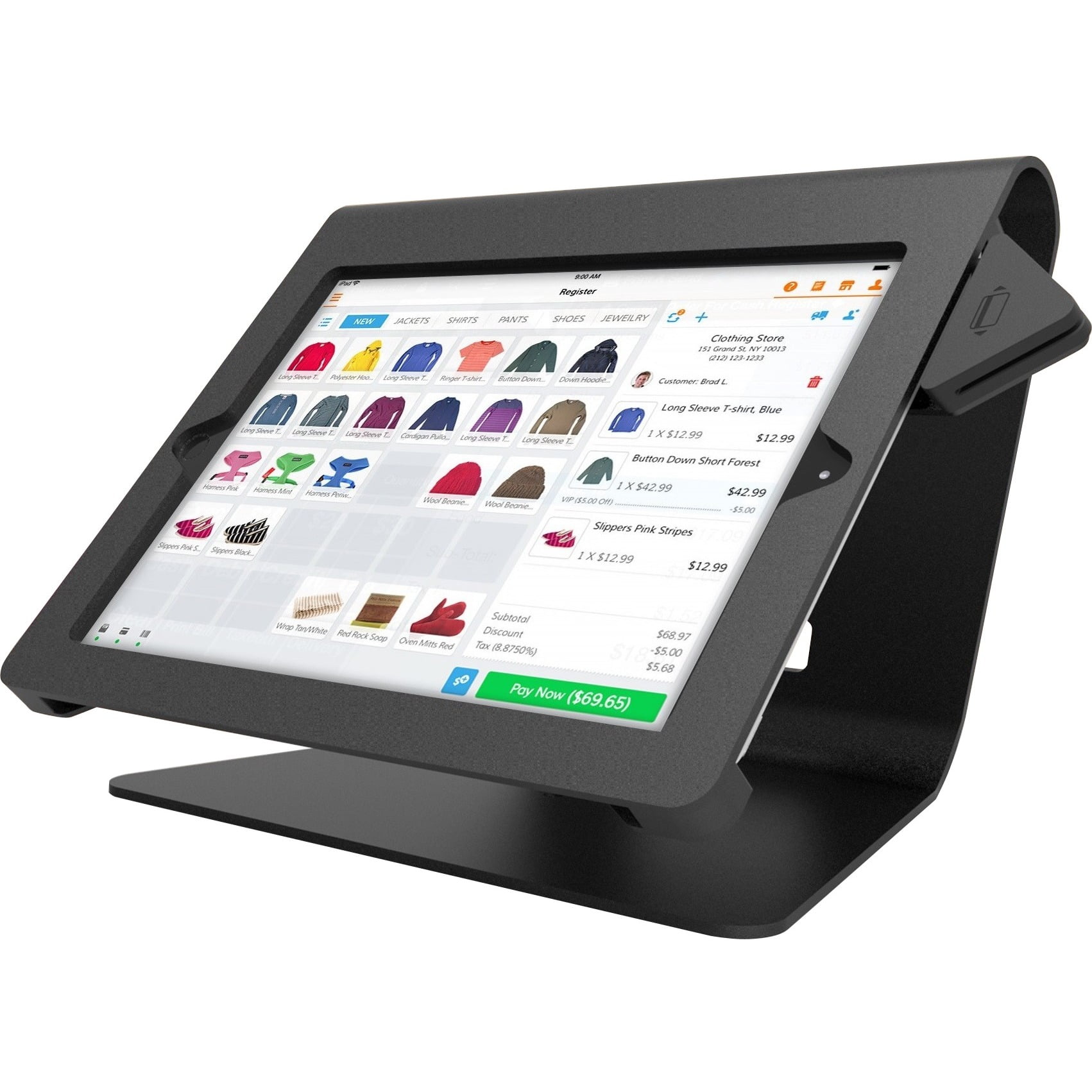 Compulocks Nollie iPad Mini POS Counter Top Kiosk Black Stand for