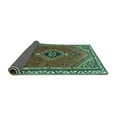 thumbnail image 2 of Ahgly Company Indoor Square Persian Turquoise Blue Traditional Area Rugs, 7' Square, 2 of 4