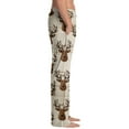 thumbnail image 3 of Fabrcox Christmas Snowman Printed Pajama Pants Men Elastic Waist Drawstring Lounge Bottoms Straight Leg Casual Comfy Sleepwear with Pockets Khaki XL, 3 of 4