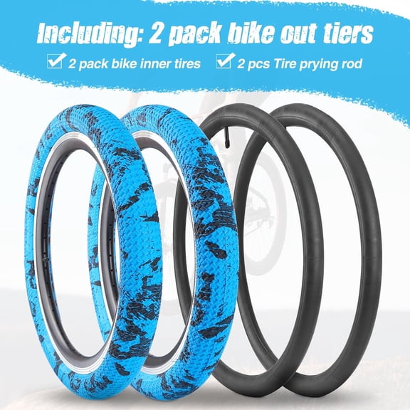 CYCLE 20 x 2.1 Inch Bike Tires with Inner Tubes for 20" Bicycles