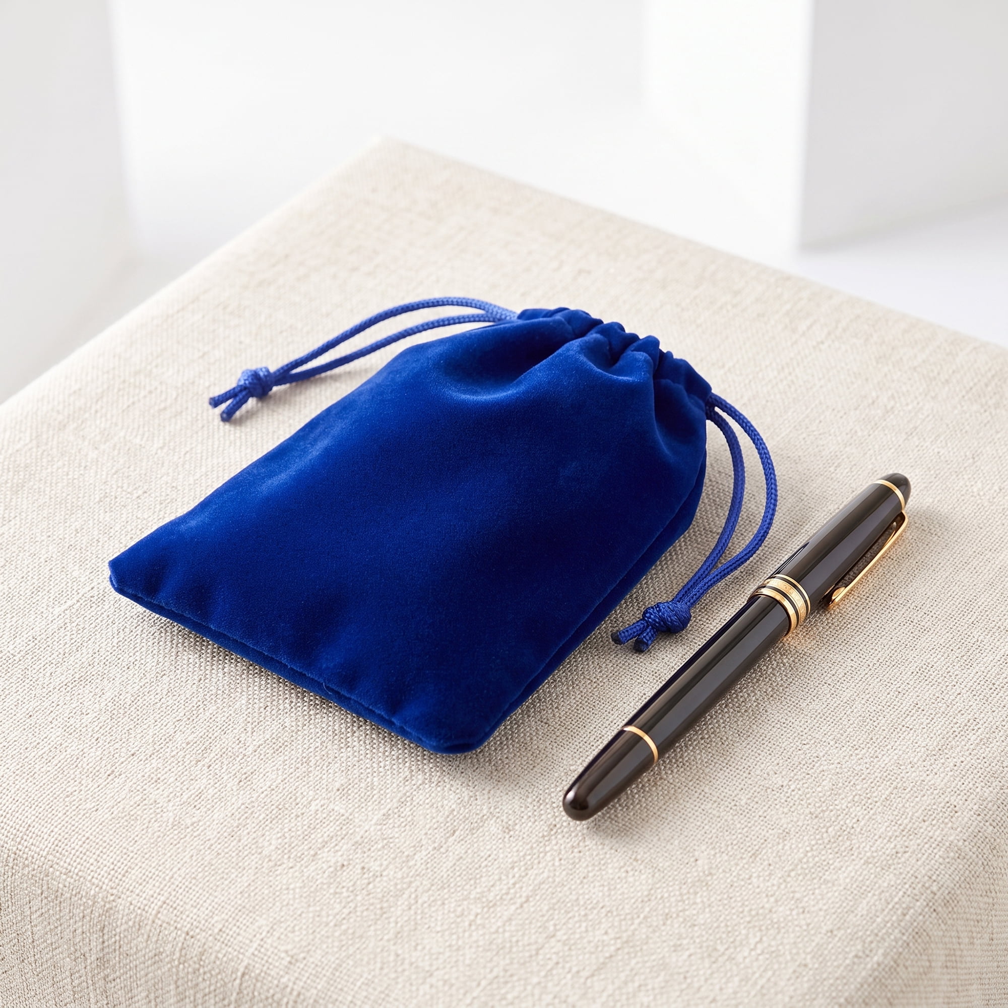 Unique Bargains Mini Gift Bags with Drawstring and Handles for Gifts Dark Blue 3.5" x 4.7"