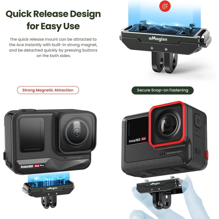 GAEKOL Insta360 Ace Pro Quick Release Mount, Snap-On
