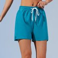 thumbnail image 4 of lmcalzta Plus Size Women Shorts Athletic Running Yoga Workout Shorts Drawstring Elastic Waist Gym Shorts with Pockets,S-4XL, 4 of 7
