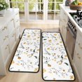 thumbnail image 4 of Kitchen Rugs Sets Of 2,Pioneer Flower Floral Print Pattern Anti Fatigue Kitchen Mat Rugs Non Slip Washable,Decorative Kitchen Floor Mats for Kitchen,Sink,Laundry,17"x47"+17"x47", 4 of 5