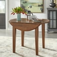 thumbnail image 2 of TMS Chadwick 40” Round Solid Wood Drop Leaf Dining Table, Walnut, 2 of 5