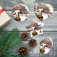 thumbnail image 5 of Flagwix Ceramic Christmas Tree Ornaments| Cowbells Ring Hanging Ornament With Ribbon|Christmas Gifts - Star, 1 Pcs, 5 of 6