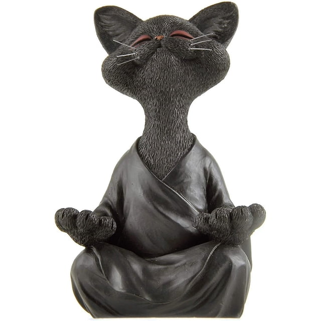 Figura de gato Buda caprichosa, coleccionable de yoga y meditación, regalos para amantes de los gatos