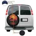thumbnail image 4 of KAKALAD Sunset And Palm Trees Boat Silhouette 01 Spare Tire Cover Universal Vehicle Accessories Buckle Car Tools 15”in, 4 of 6