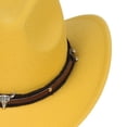 thumbnail image 5 of Baby Toddler Bucket Hat for Infant Boys Girls Kids Breathable Sun Hat with Chin Strap Childrens Woolen Hat With UpturnedCowboy Hat Head Accessory Solid Color Top Hat Wide Brimmed Hat, 5 of 7