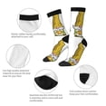 thumbnail image 3 of Disketp Gnome Sweet Honey Unisex Crew Socks Lightweight Breathable Ventilation Ankle Socks, Mid-calf socks for Daily, 3 of 6