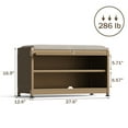thumbnail image 5 of Innovaze Shoe Rack bench with Cushion Seat,Shoe Cabinet for Entryway, Metal, Yellow, 5 of 8