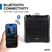 Gemini 6.5 150 Watt Bluetooth Portable Karaoke System w/ LED Lights & Mic