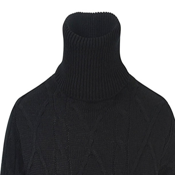 Otoño e invierno Nuevo ocio Viaje diario Tendencia Personalidad Color sólido Cuello alto Suéter de hombre Pompotops oipoqjl19245
