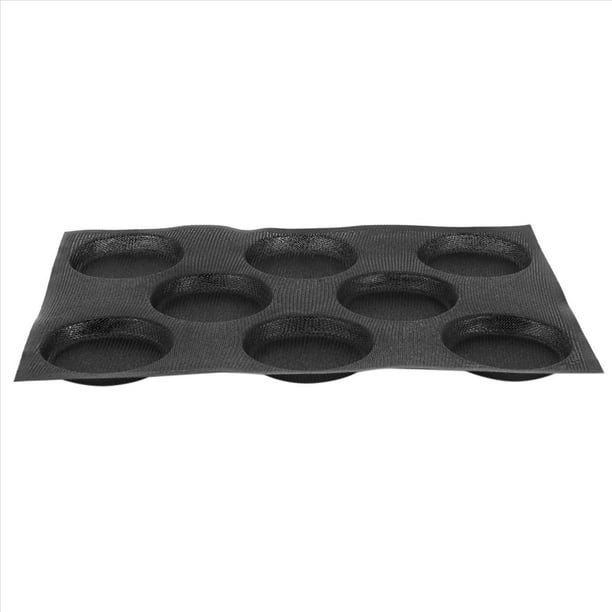 5X Formas de Pan de Hamburguesa de Silicona Moldes de PanaderíA Perforados Hojas Antiadherentes para Hornear TamañO de Medio Molde