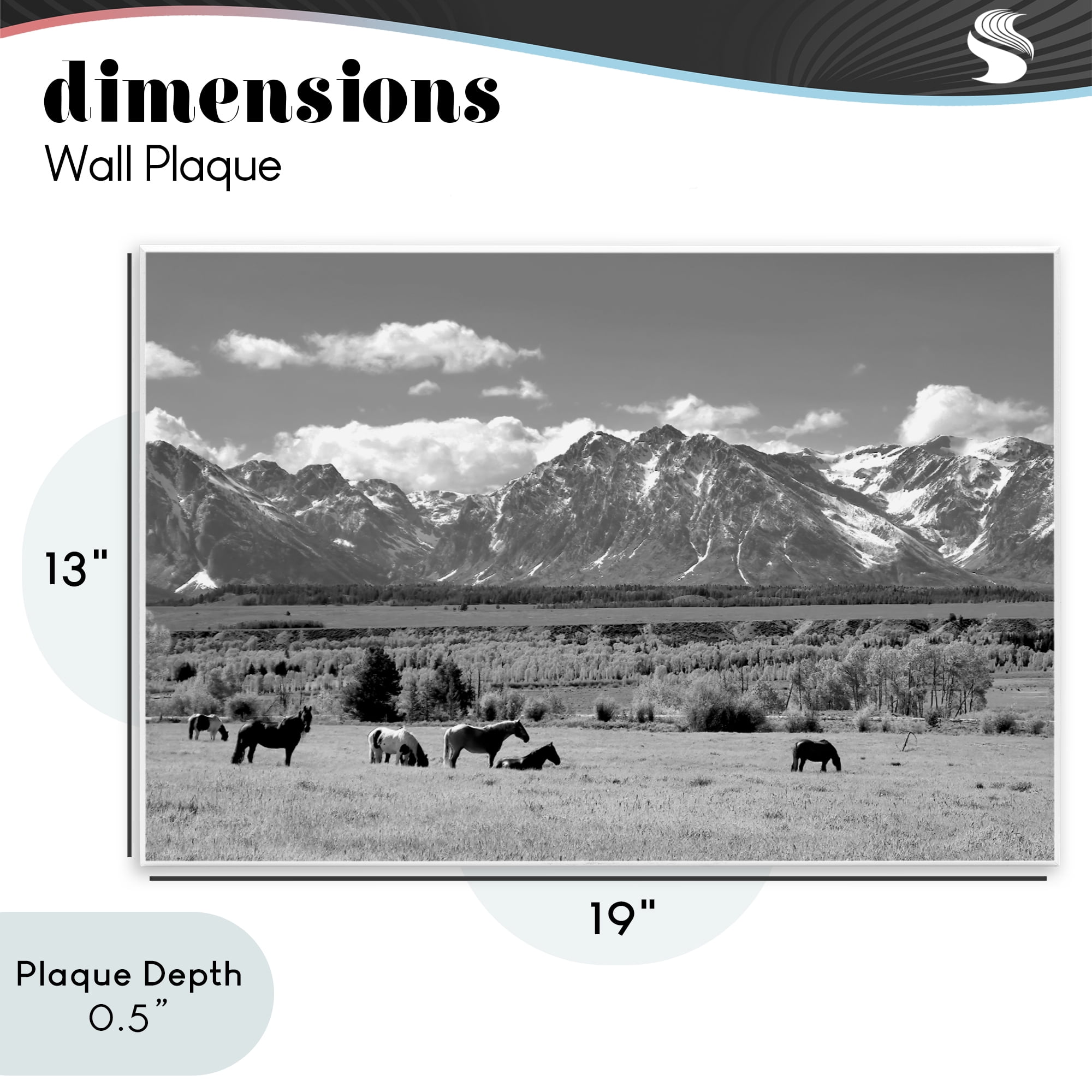 Stupell Industries Wyoming Ranch Horses Grazing Wall Plaque Art, design by Steve Toole