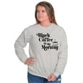 thumbnail image 4 of Black Coffee Morning First Caffeine Women Plus Size Crewneck Sweatshirt Brisco Brands 4X, 4 of 5