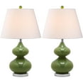 thumbnail image 3 of SAFAVIEH Eva 24 in. H Double Gourd Solid Glass Table Lamp, Green, Set of 2, 3 of 5
