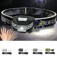thumbnail image 4 of LED Waterproof Rechargeable Headlamp Outdoor Running Hiking Camping Pet Walking Headlight,Black, Sensor, 4 of 9