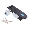 thumbnail image 2 of Terraxo Compression Latch Push Button Lock Flush Mount Keyed Trigger Zinc Alloy Heavy Duty Spring Loaded Anti Duplication Keyed Replacement Suitable for RV Camper Trailer Access Black, 2 of 8