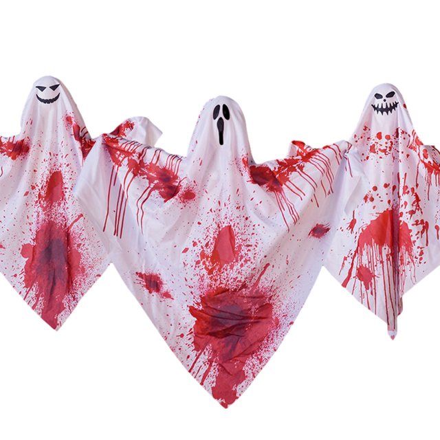 Adorno de fantasma colgante de Halloween con sangre que brilla intensamente Fantasma Embrujada Casa Bar Prop