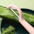 thumbnail image 4 of YardChic Vegetable Peeler, Potato Peelers with Ergonomic Non-Slip Handle & Sharp Blade, P Type Peelers for Fruit Veggie Potatoes Carrot Cucumber, Multifunctional Vegetable Peeler, Pink, 4 of 8