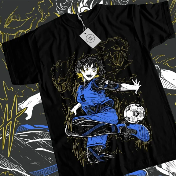RARE Meguru Bachira T-Shirt Blue lock Kunigami Rin Itoshi Nagi Anime shirt All Size