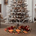 thumbnail image 4 of Xecao Autumn Pumpkin Pattern Christmas Tree Skirt Round Xmas Tree Mat Base Cover for Holiday Home Decorations-48", 4 of 6