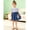 C-Blue Stripes, variant on Bellafa Little Girl's Appliuqe Cotton Summer Dress Toddler Short Sleeve Tiered Swing A-Line Casual Sundress 2-7 Years