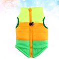 thumbnail image 2 of Chaleco de invierno para perros, impermeable, cálido, ropa para mascotas, suministros para mascotas, talla S, verde, amarillo y naranja, 2 of 7