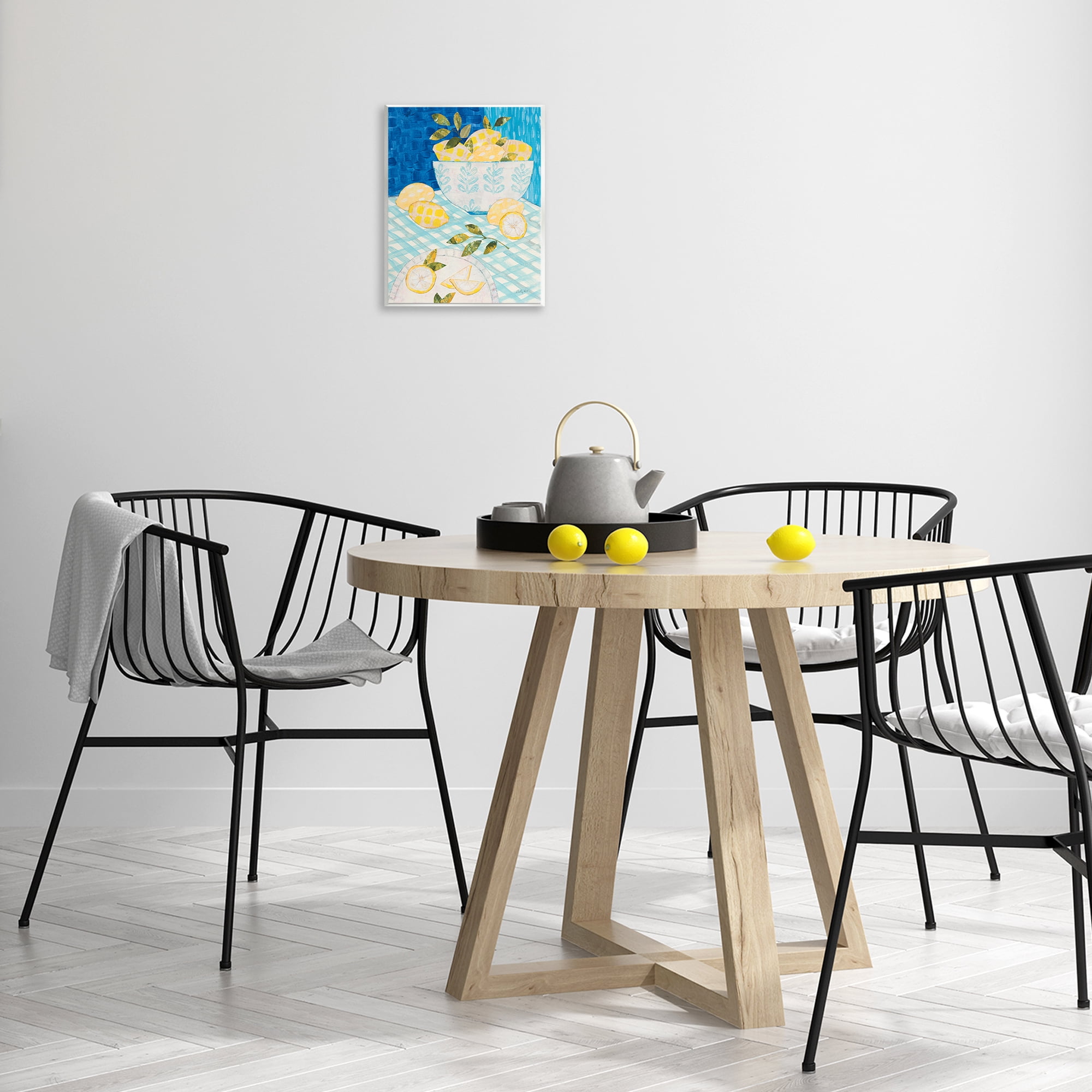 Stupell Industries Patterned Lemons Tablescape Food & Beverage Painting Unframed Art Print Wall Art, 11 x 14