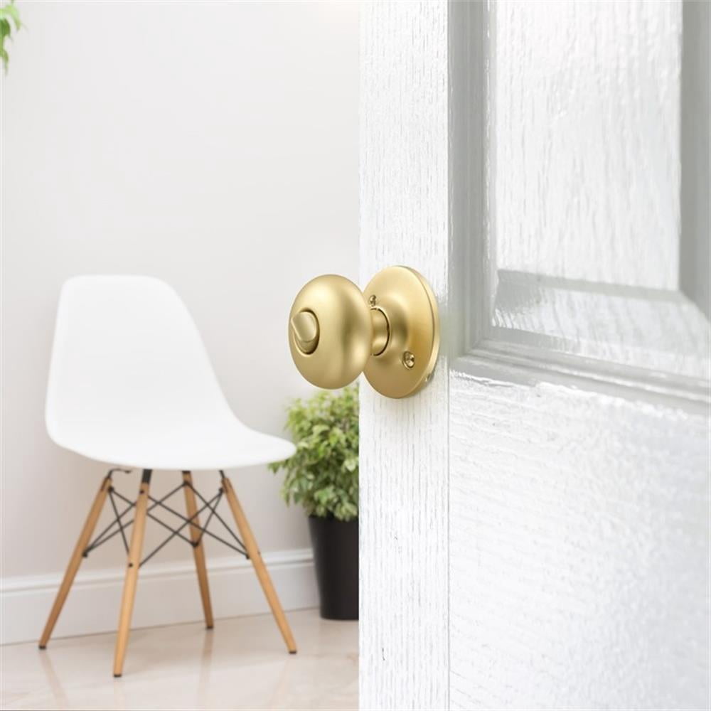 Design House 726968 Cambridge Privacy Bed and Bath Door Knob Satin Gold