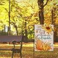 thumbnail image 5 of With God All Things are Possible Fall Floral Decorative Garden Flag, Religious Autumn Pumpkin Sunflower Maple Leaves Yard Lawn Outside Decor, Thanksgiving Inspirational Outdoor Decoration 12x18, 5 of 6