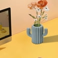 thumbnail image 4 of Eoozwa Plastic Vase, Cute Flower Vases, Cactus Small Vase for Flowers, Decorative Unique Vases for Centerpieces Home Living Room Dining Table Office Decor, 4 of 6