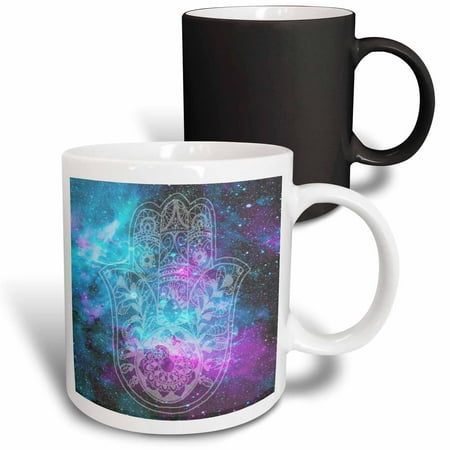 

3dRose Galaxy Hamsa Magic Transforming Mug 11oz