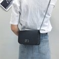 thumbnail image 5 of Bolso bandolera de hombro pequeño con cadena de impresión geométrica de cuero PU Vintage para mujer, 5 of 5