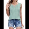 thumbnail image 3 of Camiseta de Tirantes de Verano para Mujer, Sin Mangas, Estilo Informal de Negocios, Básica, Holgada, Elegante, para el Trabajo, 2025. Judías XXL, 3 of 10