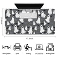 thumbnail image 5 of Long Mouse Pads for Desk,Halloween Ghosts Bats and Eyes Desk Mats on Top Of Desks, Desk Mouse Pad Extra Large with 3mm Non-Slip Base and Stitched Edge for Gaming,Office,Work,Home 47.3"x23.6", 5 of 6